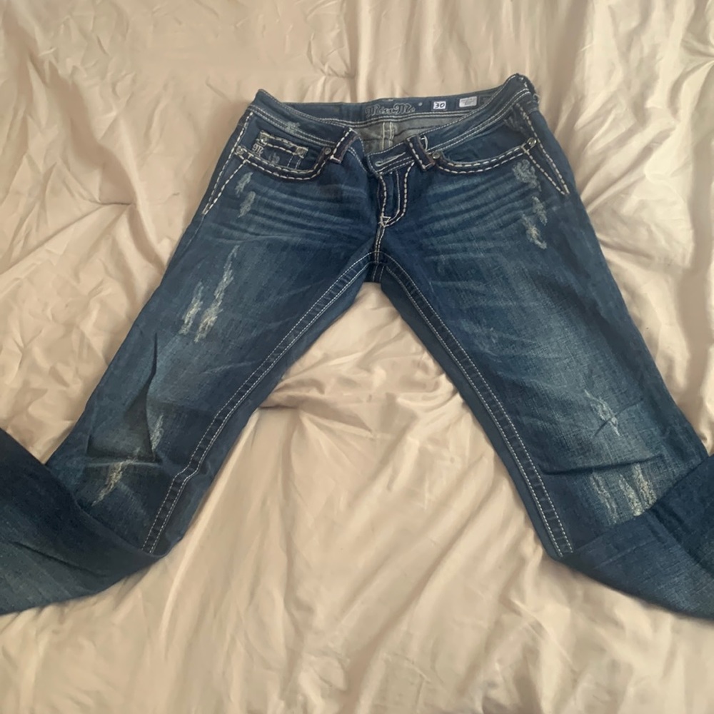 Miss Me bootcut distressed jeans size 30
